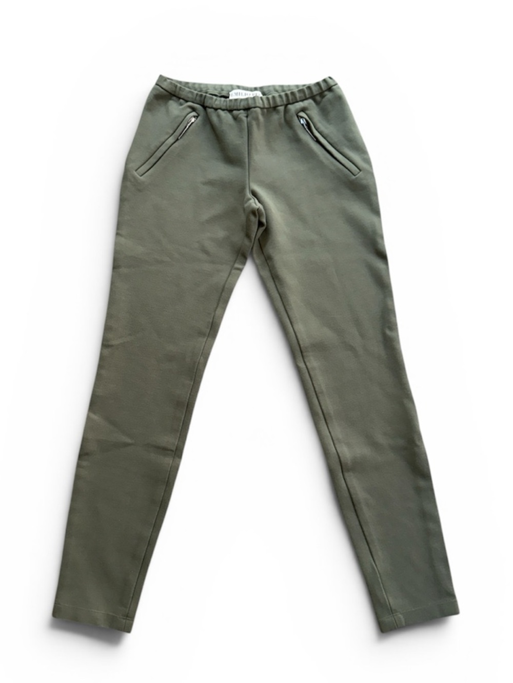 EMILIO PUCCI Vintage Y2K Skinny Cropped Pants in Olive Green